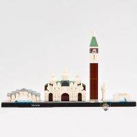 Venice City Architecture Skyline Building Blocks Set Tower Edifice Bricks Town Street View Assemble Toys For Children Gifts