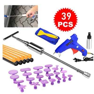 49 Pcs Car Dent Remover Tool Paintless Dent Repair Kit,Slide Hammer Tools Purple Tabs for DIY Automobile Body Dent Removal Tools