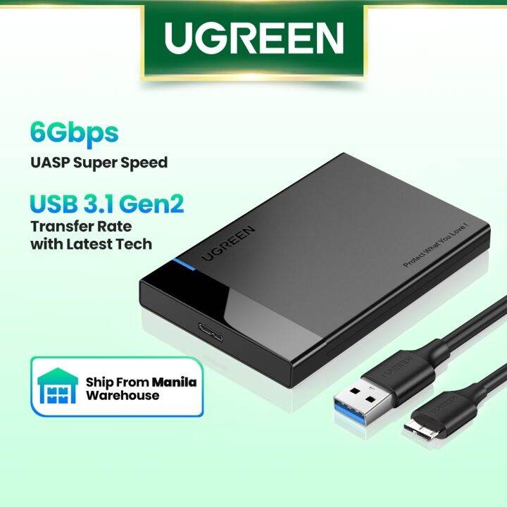UGREEN 2.5 Enclosure Hard Drive USB 3.0 SATA III for 2.5 Inch External ...