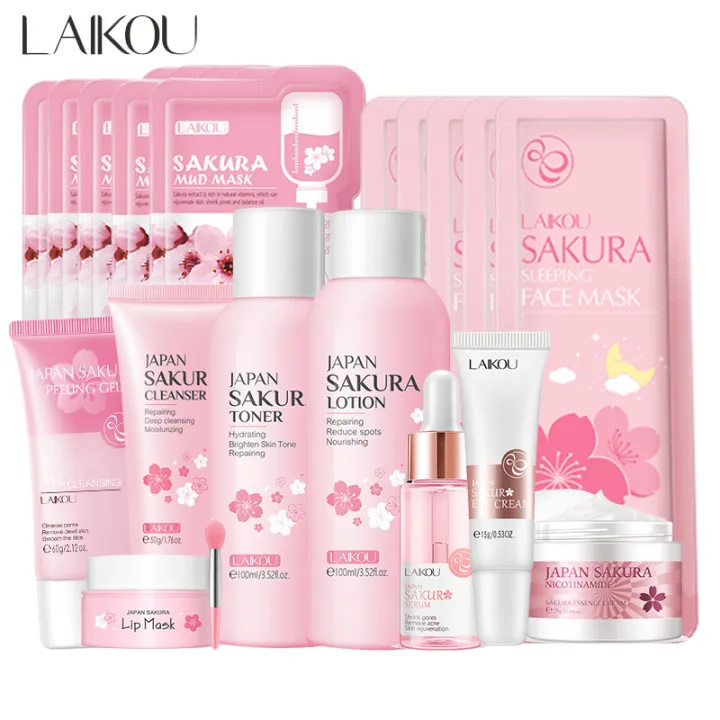 Sakura Facial Cleaner Korean Face Serum Anti Acne Peeling Gel ...