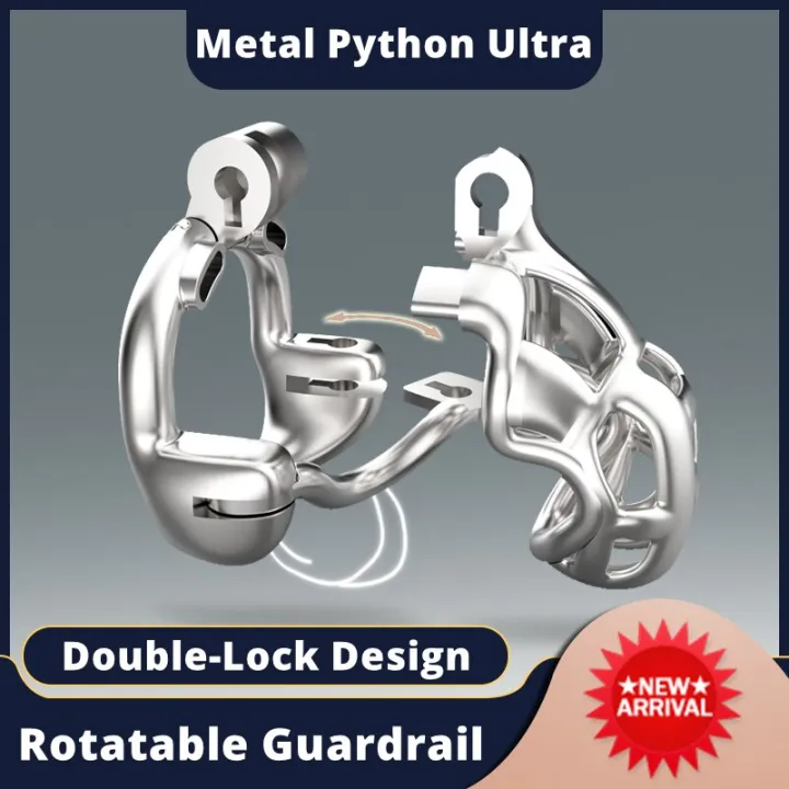 Chaste Bird 316 Stainless Steel Python Ultra Cock Cage Double Lock Guardrail Male Chastity 4177