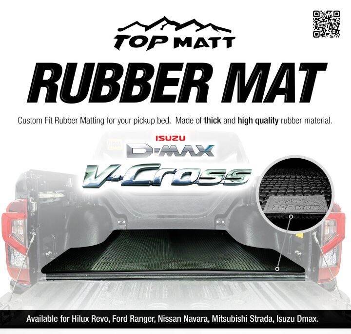 ISUZU DMAX / VCROSS(20212022) / BOONDOCK 4X4 RUBBER MAT TOPMAT