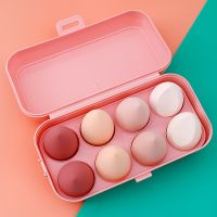 【CW】✵◕✴  4/8pcs Makeup Blender Puff Tools Sponge with Storage Foundation Make Up