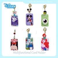 HOT★Disney Stitch Card ผู้ถือ Kawaii Mickey แขวนสายคล้องคอการ์ด ID Card ร้านอาหารนักเรียนบัตรอาหารพวงกุญแจ