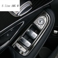 Car Styling Window Control Switch Buttons Frame Decoration Stainless Steel Stickers Cover For Mercedes Benz C Class W205 GLC LHD