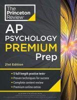 หนังสืออังกฤษใหม่ Princeton Review AP Psychology Premium Prep, 2024 : 5 Practice Tests + Complete Content Review + Strategies &amp; Techniques [Paperback]