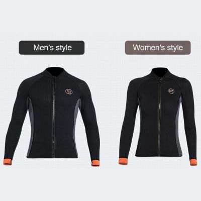 เสื้อแจ็กเก็ต Baju Menyelam Neoprene 3มม. ผู้หญิงผู้ชายผู้ใหญ่แล่นเรือดำน้ำชุดว่ายน้ำดำน้ำดูปะการัง2023สุดฮ็อต