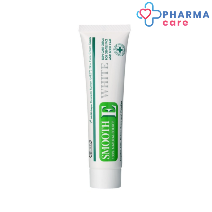smooth-e-cream-plus-white-สมูทอี-ครีม-พลัสไวท์-ขนาด-10-กรัม-30-กรัม-และ-60-กรัม-pharmacare