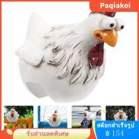 Paqiakoi เครื่องประดับไก่ตลกสำหรับรั้วสวนบันไดไก่ตกแต่งลานกลางแจ้งไก่ประดับประดา