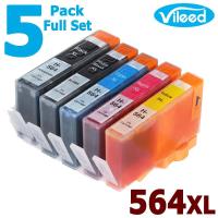 5 Pack 564 XL BKBK BK PBK CMY พิมพ์ตลับน้ํามัน 564 XL XL สีดํา-ดํา สีแดงเข้มHp Photosmart D 5445 D5463 D568 BKBK PBK C580 ตลับหมึกสี VILILED BKBK PBK BKK BKK PBK PBK MY ตลับหมึกสี VILILED 564 XL