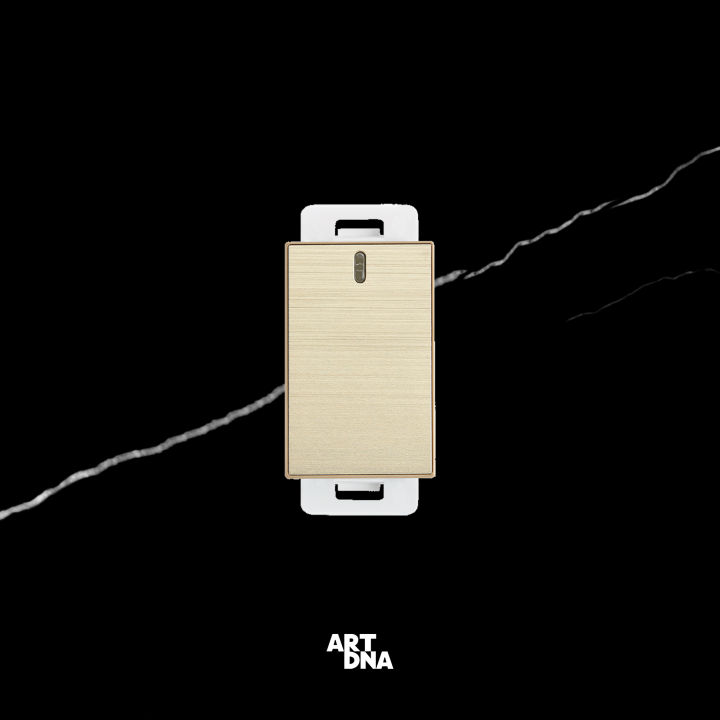 art-dna-รุ่น-a85-ชุดสวิทซ์-switch-led-1-way-size-s-สีทอง-ปลั๊กไฟโมเดิร์น-ปลั๊กไฟสวยๆ-สวิทซ์-สวยๆ-switch-design