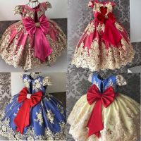 ZZOOI Red Girl Christmas Birthday Party Dress Flower Girls Dresses For Wedding Gown Formal Kids Dresses Girls Teen Clothes 8 10 Years