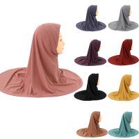 【YF】 Kids Girls Muslim Beautiful Hijab Arab Scarf Shawls Cute Small Girl Al Amira Solid Color Ramadan Turaban Foulard