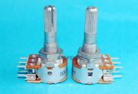 1pc Japan ALPS RK16 50KAX2/100KAX2 Volume LOG Stereo Potentiometer 2-gang Dual 50K/100K Knurled Shaft