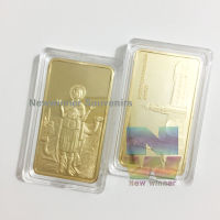 24K 1Oz Gold Plated Gold Bar Bullion Church ของที่ระลึกเหรียญ Gift