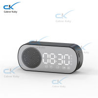 Led Mirror Alarm Clock Wireless Bluetooth-compatible 5.0 Hi-fi Speaker Subwoofer Portable Audio Table Digital Clock