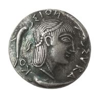 【YD】 Ancient Greek Commemorative Coin Collection Souvenir King Alphabetic Pattern Decoration Desktop Ornament