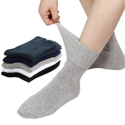 เสื้อแบบหลวมไม่ผูกมัดถุงเท้าสำหรับคนเป็นเบาหวานสำหรับผู้ป่วยความดันโลหิตสูง8คู่/ล็อตเท้าบวมวัสดุผ้าใยไผ่0063