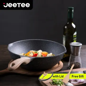 JEETEE Nonstick Sauce Pan with Lid Granite Stone