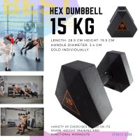 CORENGTH ดัมเบล 15 Kg  Hex Dumbbell 15.0 Kg อุปกรณ์ออกกำลังกาย ดัมเบลปรับน้ำหนัก dumbbell ยกน้ำหนัก ฟิสเนส Fitness PILATES พิลาทิส home gym โฮมยิม