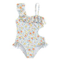 Baby New Years Swimsuit Girls Swimsuit Children Ruffled Floral Children Piece Swimsuit Piece Bikini Swimsuit