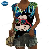 Women Vest Sleeveless Halter Top Camis Top Women Summer Vest Top 2023 New Summmer Disney Mickey Mouse Print Sexy Tanks Top