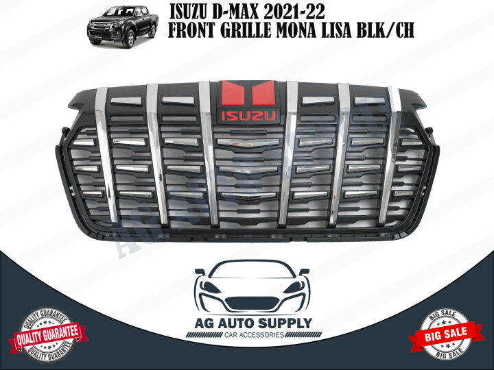 Front Grille Car Grill Guard All Black For ISUZU DMAX 2021 2022