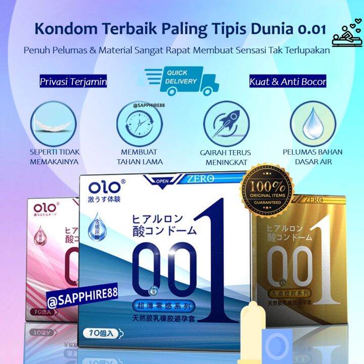 [1 Pcs] Termurah 0 01 Paling Tipis Kuat Kondom Bergerigi Pemuas