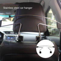 Stainless Steel + Anti Slip Rubber + Metal Seat Headrest Pillar Coat Hanger Frame Car Styling Functional Storage Accessories