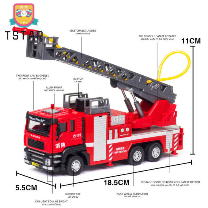ts-คลังสินค้าพร้อม-เด็กจำลองรถโลหะผสมรุ่นบันไดรถดับเพลิงกู้ภัยสเปรย์น้ำของเล่นสำหรับเด็กผู้ชายของขวัญคริสต์มาส-cod