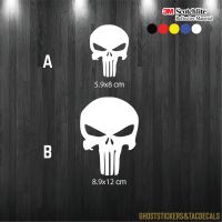 สติกเกอร์กระโหลก Punisher แต่งรถยนต์ มอเตอร์ไซค์ bigbike laptop computer