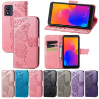 เคสโทรศัพท์สำหรับ1L 1B Alcatel 1S 3X (2020) (2021) (2022) เคสแบบฝาพับฝาปิดหนังมีกระเป๋าเงินลายนูนรูปผีเสื้อสำหรับ1B อัลคาเทล1L 1S 3X 2020 2021 2022