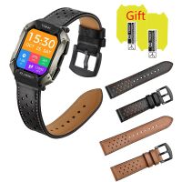 ❡❦▬ Genuine Leather Strap For KOSPET TANK M1 PRO Smart Watch Band Replace Belts For KOSPET TANK M1PRO Screen Protector Film