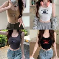 ? เสื้อกล้ามครอปยืดสบาย มีฟองน้ำ สินค้าพร้อมส่ง ( FY1976 )-H