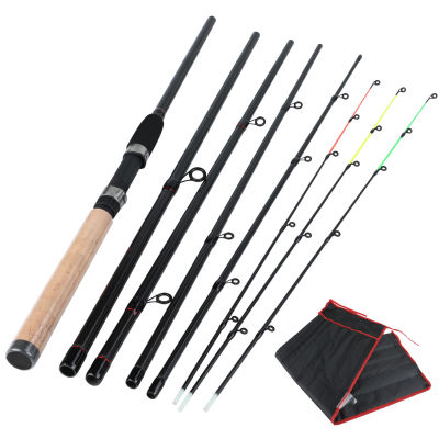 Souilang New Top Quality Feeder Fishing Rod 6 Sections Fishing Rod L M H Power Carbon Fiber Travel Rod Fishing Tackle