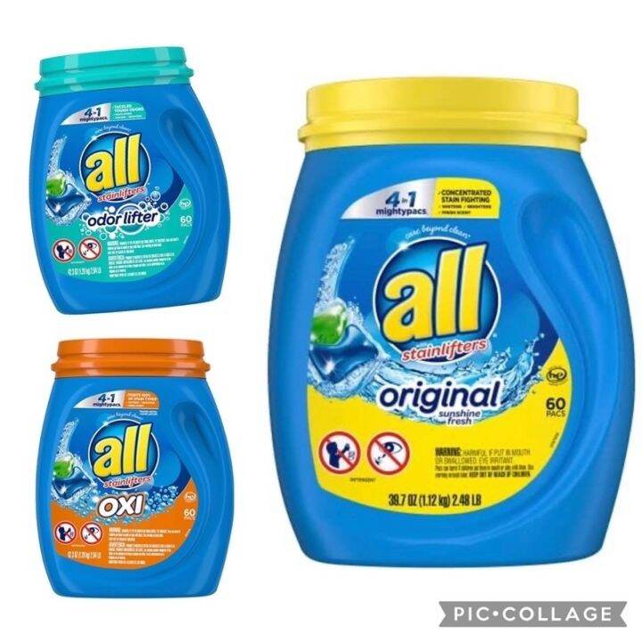 The new 2022 ALL MIGHTY PACS PODS LAUNDRY DETERGENT (Made in USA