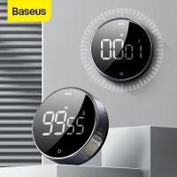 Baseus Magnetic Kitchen Timer Digital Timer Manual Countdown Alarm Clock เครื่องกล เครื่องจับเวลาทำอาหาร ทำอาหาร อาบน้ำ การศึกษา นาฬิกาจับเวลา-Piejt