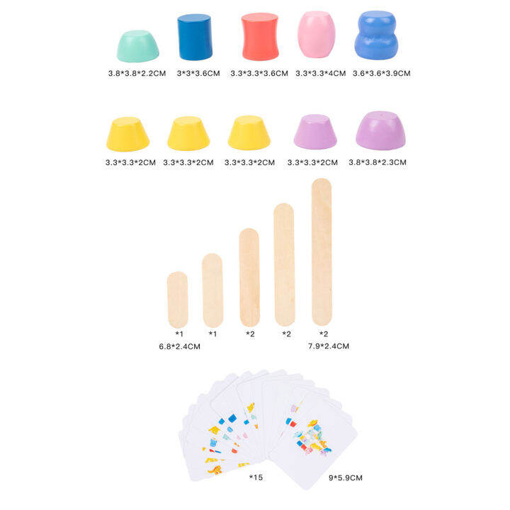 ไดโนเสาร์ไม้บล็อกตัวต่อของเล่นฝึกทักษะการคิดปริศนาเพื่อการเรียนรู้ของเล่นมอนเทสโสรี่ยางกัดสำหรับเด็กฝึกการคิดเชิงภาพ