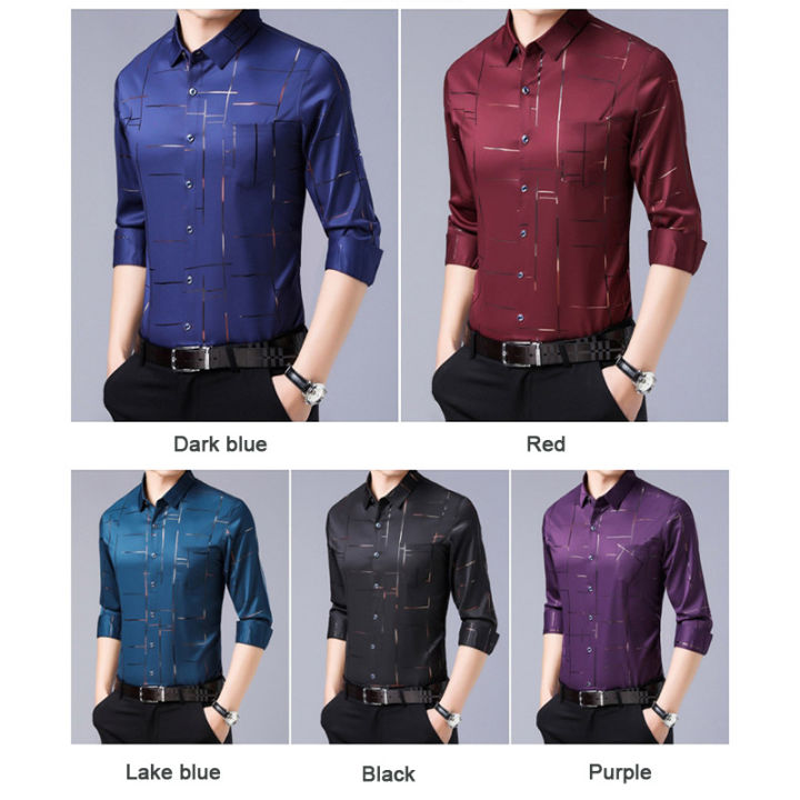 asrv-เสื้อเชิ้ตชาย-เสื้อเชิ้ตผู้ชาย-เสื้อเชิ้ตลำลองชาย-shirts-for-men-เชิ้ตผู้ชาย-เสื้อแขนยาวธุรกิจชายเสื้อเชิ้ตผ้าไหมน้ำแข็ง