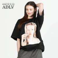 ADLV เสื้อยืดแฟชั่นสำหรับเด็กผู้หญิงใส่ลิปสติกสไตล์เสื้อแขนสั้นชนิดไม่จำกัดเพศ