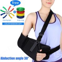 TIKE Adjustable Shoulder Abduction with Pillow Arm Sling and Armrest Cushion Pad Arm Brace Support Pain Relief Protector Bandage