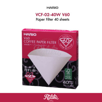 Ratika | กระดาษกรอง Hario V60 VCF-02-40W (สีขาว) Paper Filter