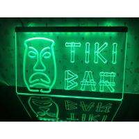 Tiki Bar หน้ากากแสดงผลไม้ไผ่ LED Neon Sign-3D แกะสลัก Wall Art สำหรับบ้าน,ห้อง,ห้องนอน,สำนักงาน,ตกแต่งบ้านไร่