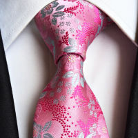 ผู้ชายอย่างเป็นทางการเนกไทเชิงพาณิชย์ Paisley โพลีเอสเตอร์ผ้าไหม Neckties ธุรกิจ Floral วินเทจเนคไทสำหรับงานแต่งงานแฟชั่นคลาสสิก (สีชมพู) - INTL