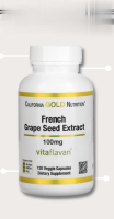 California Gold Nutrition ,VitaFlavan extract from French grape seed ,100 mg,120 capsules