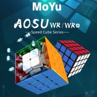 Moyu Aosu รูบิคเวทมนตร์ไม่มีสติกเกอร์แม่เหล็ก4X4 WRM ของเล่นฟิดเจตแบบมืออาชีพ MOYU AOSU WR M 4X 4จิ๊กซอว์ลูกบาศก์ของรูบิก