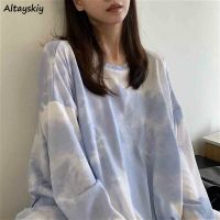 Long Sleeve T-shirts Women Harajuku Tie-dye Design Chic Fall Sun-proof Ladies Top Tees All-match Korean Trendy Teens Streetwear