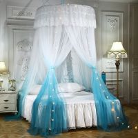 【LZ】◊  3 Doors Adult Kid Baby Bed Nets Canopy Bedcover Mosquito Net Curtain Bedding Romantic Baby Girl Round Dome Tent Cotton