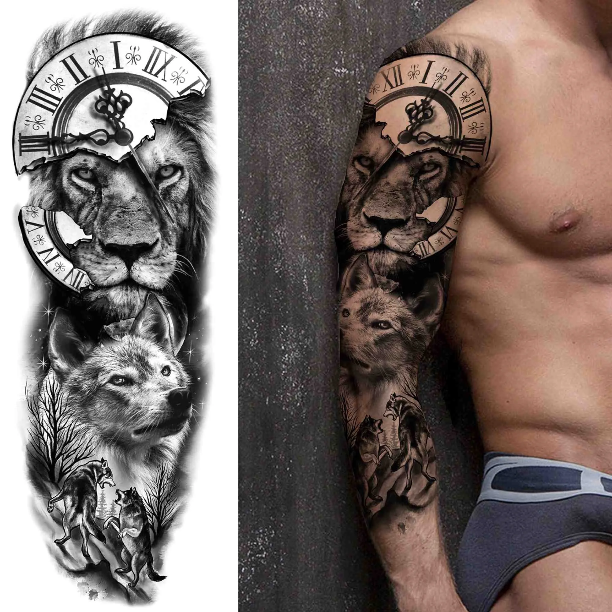 Warrior  Lion piece I tattooed on fake skin  rIllustration