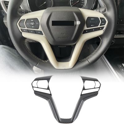 Car Steering Wheel Decoration Frame Cover Trim Carbon Fiber Style Stickers for ISUZU D-MAX 2021+
